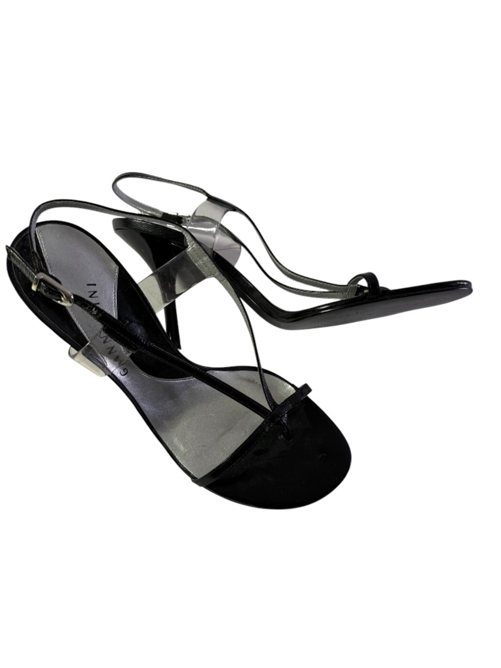 Gianni Bini Strappy Black 3.5" Heel Sandals Size 8